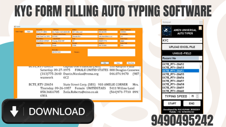 Kyc Form Filling Auto Typing Software